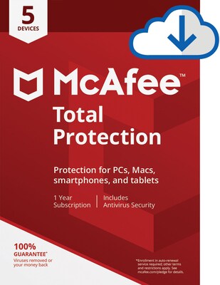 McAfee Total Protection for 5 Devices for Windows (1-5 Users), Download (4KQPKNP9RWD8ATC)