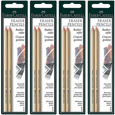 Faber-Castell Perfection Eraser Pencils, 4/Pack (23445-PK4)