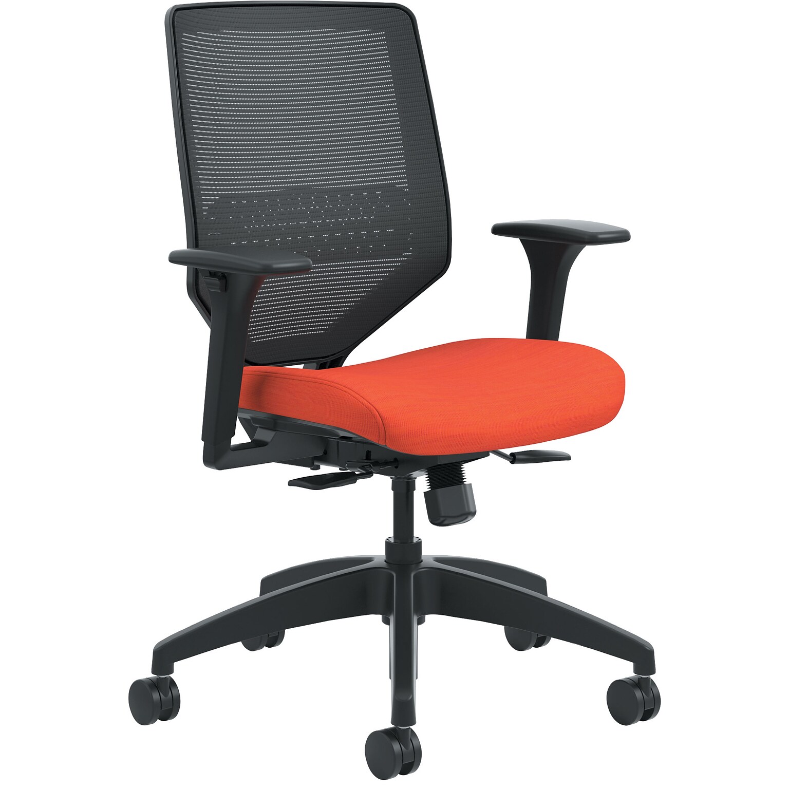 HON Solve Mesh Mid-Back Task Chair, Black/Bittersweet (HONSVM1ALC46TK)