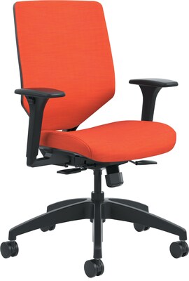 HON Solve Fabric Mid-Back Task Chair, Charcoal/Bittersweet (HONSVU1ACLC46TK)