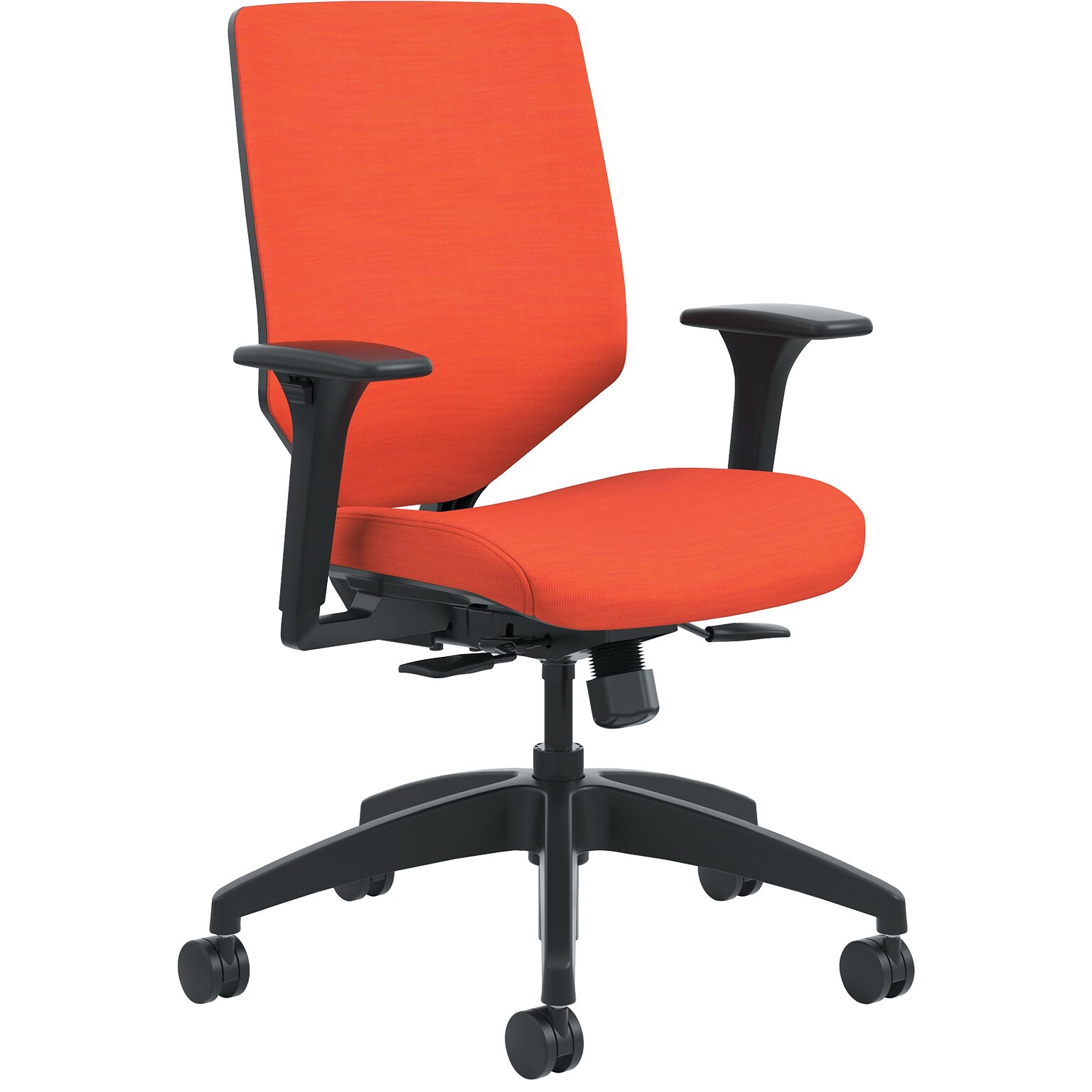 HON Solve Fabric Mid-Back Task Chair, Charcoal/Bittersweet (HONSVU1ACLC46TK)