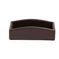 Staples® Business Card Holder, Faux Leather, Brown (45055)