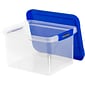 Bankers Box Heavy-Duty Plastic File Box, Letter/Legal Size, Blue/Clear (0086201)