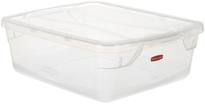 Rubbermaid 15 Quart Clever Store Tote, Non-Latching (RMCC150003)
