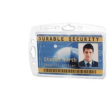 Durable Vertical/Horizontal Badge Holders, Clear, 10/Pack (DBL890519)