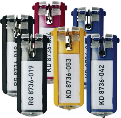 DURABLE Key Tags, Assorted Colors, 24/Pack (194900)