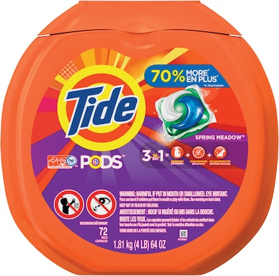 Tide Pods Spring Meadow Detergent, 72 Pods/Pack, 4 Packs/Carton (50978)