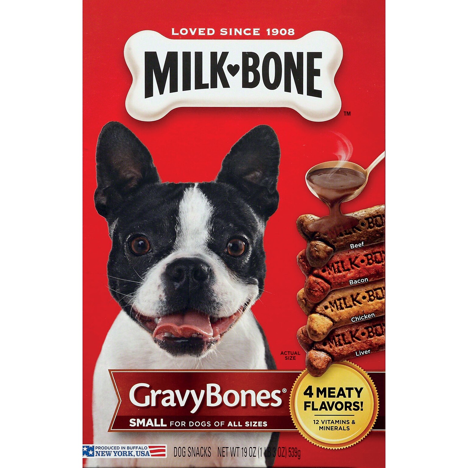 Milk Bone Gravy Bones Dog Biscuits, Small, 19 oz (SMU94203)