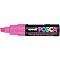 Uni Posca Water-Based Paint Marker, Broad Chisel Tip, Fluorescent Pink (63832)
