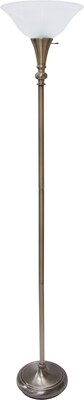 Ledu Incandescent/CFL Torchiere Floor Lamp, Antique Brass
