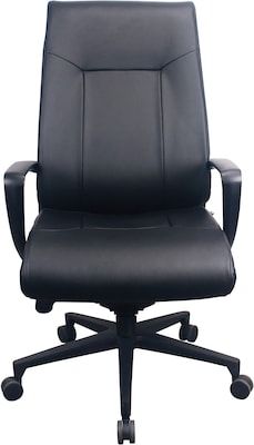 Tempur-Pedic Ergonomic Leather Swivel Executive Chair, Black (TP2500-BLKL)