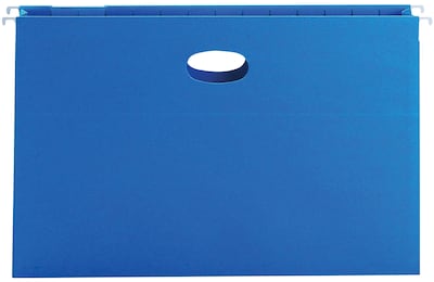 Smead Hanging File Pocket with Tab, 2 Expansion, 1/5-Cut Adjustable Tab, Legal Size, Sky Blue, 25 per Box (64350)