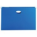 Smead Hanging File Pocket with Tab, 2 Expansion, 1/5-Cut Adjustable Tab, Legal Size, Sky Blue, 25 per Box (64350)