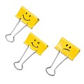 Rapesco® 19mm Foldback Clips Assorted Emojis – Yellow (100 Clips)