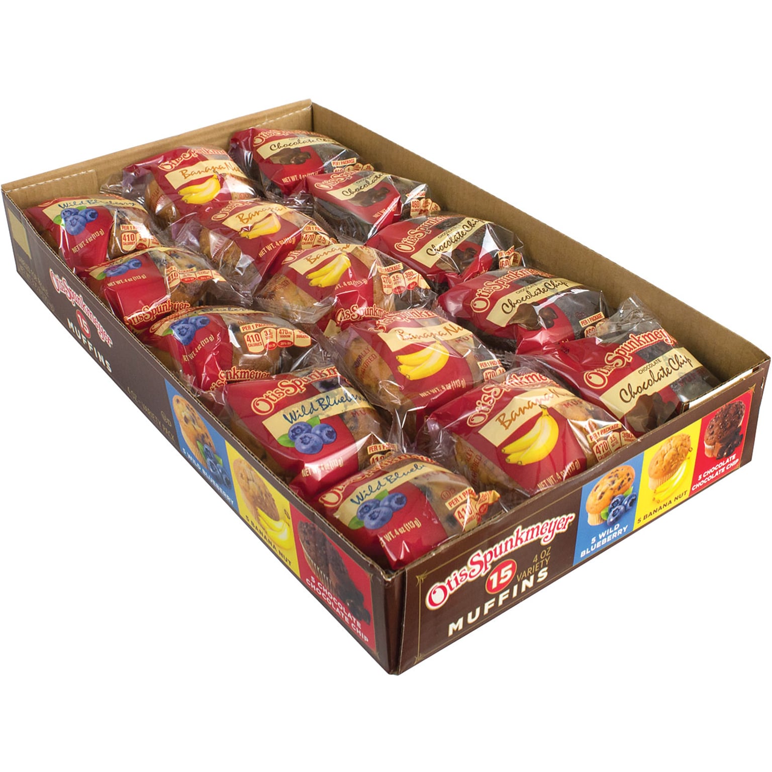 Variety Muffins, 4 oz., 15/Pack (15101)