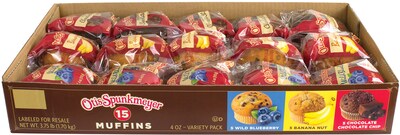 Variety Muffins, 4 oz., 15/Pack (15101)