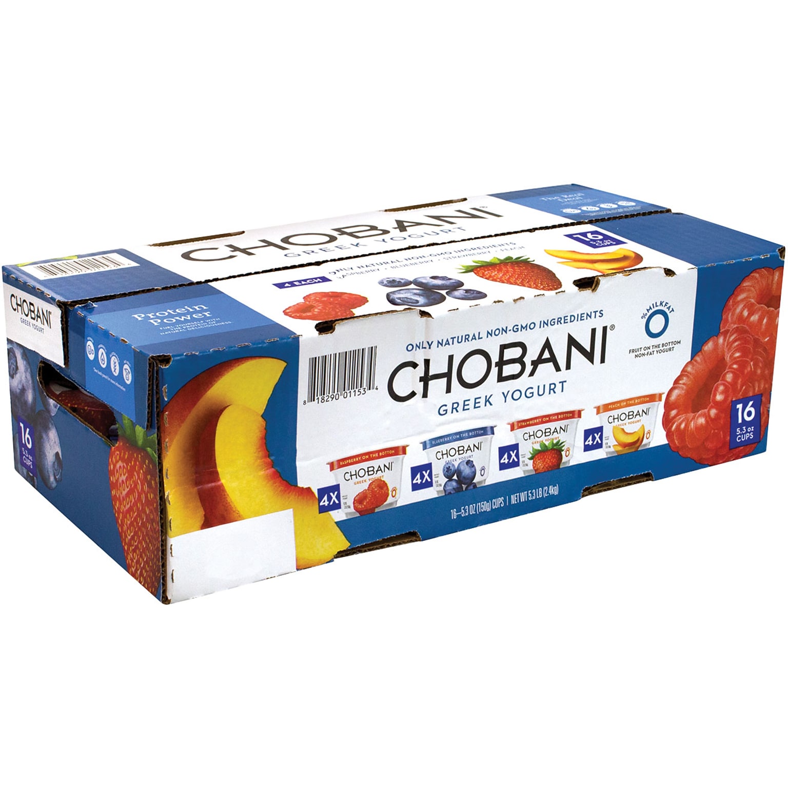 Chobani Greek Yogurt Variety Pack, 5.3 oz., 16/Pack (01153)