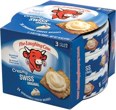 The Laughing Cow Creamy Creamy Swiss Cheese, 3/Pack (902-00065)