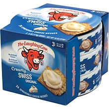The Laughing Cow Creamy Creamy Swiss Cheese, 3/Pack (902-00065)