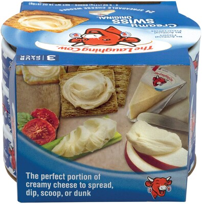 The Laughing Cow Creamy Creamy Swiss Cheese, 3/Pack (902-00065)