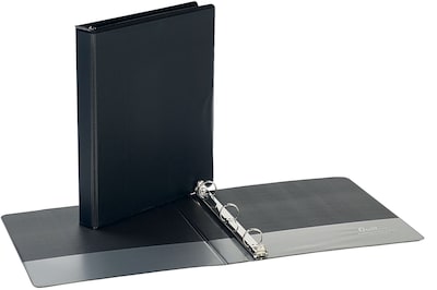 Quill Brand® Standard 1 3-Ring View Binder, Black (7221BK)