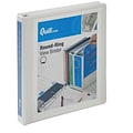 Quill Brand® Standard 1 3-Ring View Binder, 3-Ring, White (7221WE)