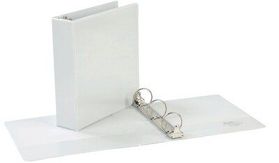 Quill Brand® Standard 2" Ring View Binder, White (7222WE)