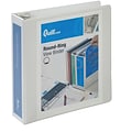 Quill Brand® Standard 2 Ring View Binder, White (7222WE)