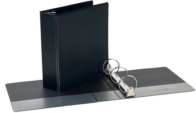 Quill Brand® Standard 3 3-Ring View Binder, Black (7223BK)