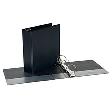 Quill Brand® Standard 3 3-Ring View Binder, Black (7223BK)