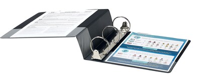 Quill Brand® Standard 3" 3 Ring View Binder, Black (7223BK)