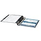 Quill Brand® Standard 1" 3 Ring View Binder with D-Rings, Black (7320101)