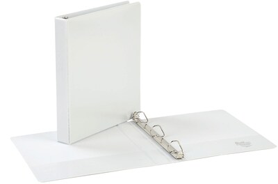 Quill Brand® Standard 1 3 Ring View Binder with D-Rings, White (7320113)