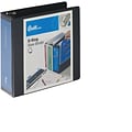 Quill Brand® Standard 3 3 Ring View Binder with D-Rings, Black (7320301)