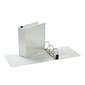 Quill Brand® Heavy Duty 3 Ring Binder, 4", Easy Open D Rings, White with View Cover (74204WE)