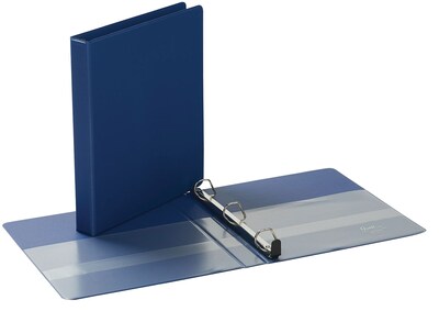 Quill Brand® Heavy Duty 1 3 Ring Non View Binder, Easy Open D Rings, Blue (780202)