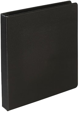 Quill Brand® Heavy Duty 1-1/2 3 Ring Non View Binder, Easy Open D Rings, Black (780301)