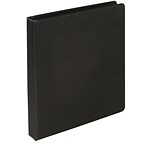 Quill Brand® Heavy Duty 3 Ring Binder, 1.5, Easy Open D Rings, Black with Non View Cover (780301)