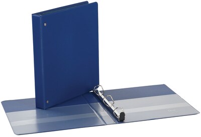 Quill Brand® Heavy Duty 1-1/2" 3 Ring Non View Binder, Easy Open D Rings, Blue (780302)