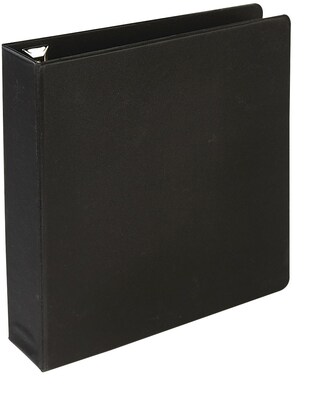 Quill Brand® Heavy Duty 2 3 Ring Non View Binder, Easy Open D Rings, Black (780401)