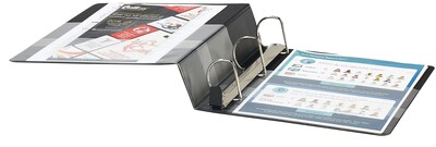 Quill Brand® Heavy Duty 2 3 Ring Non View Binder, Easy Open D Rings, Black (780401)
