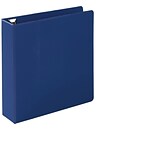 Quill Brand® Heavy Duty 2 3 Ring Non View Binder, Easy Open D Rings, Blue (780402)