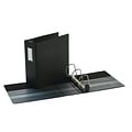 Quill Brand® Heavy Duty 4 3 Ring Non View Binder, Easy Open D Rings, Black (780551)