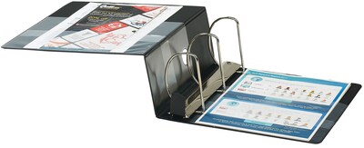 Quill Brand® Heavy Duty 5 3 Ring Non View Binder, Easy Open D Rings, Black (780601)