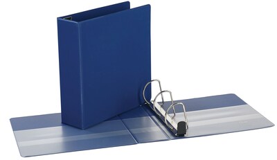 Quill Brand® Heavy Duty 3" 3 Ring Non View Binder, Easy Open D Rings, Blue (780502)