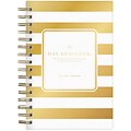 2018-2019 Day Designer for Blue Sky 5x8 Daily/Monthly Planner, Gold Stripe  (108322)