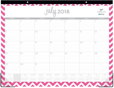 2018-2019 Blue Sky Academic Dabney Lee Desk Pad Calendar Ollie, 22 x 17 (BSK-100295-A19)