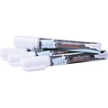 Deflecto® Wet Erase Marker, Chisel Point, White, 4/Pack (SMA510-V4-WT)