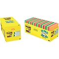 Post-it® Super Sticky Notes, 3 x 3, Bora Bora and Rio de Janeiro, Assorted Colors, 24 Pads/Pack (654-24SSAUT-CP)