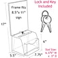 Azar® Medium Molded Suggestion Box With Pocket, Lock and Key, White